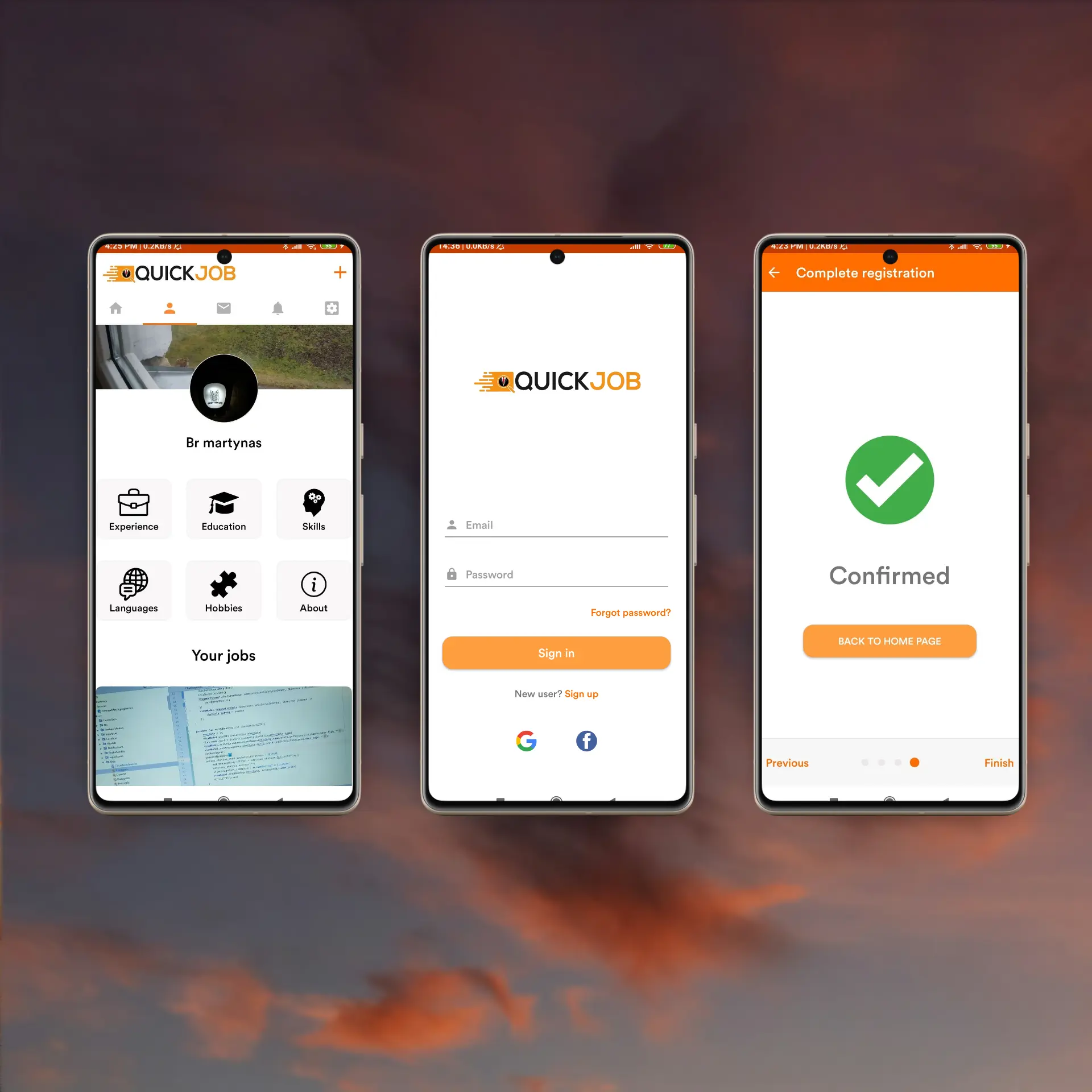 QuickJob App Screenshot